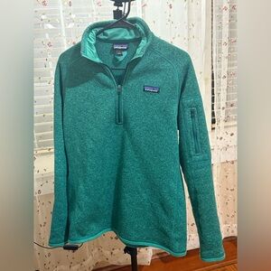 Patagonia Teal Quarter-Zip Fleece